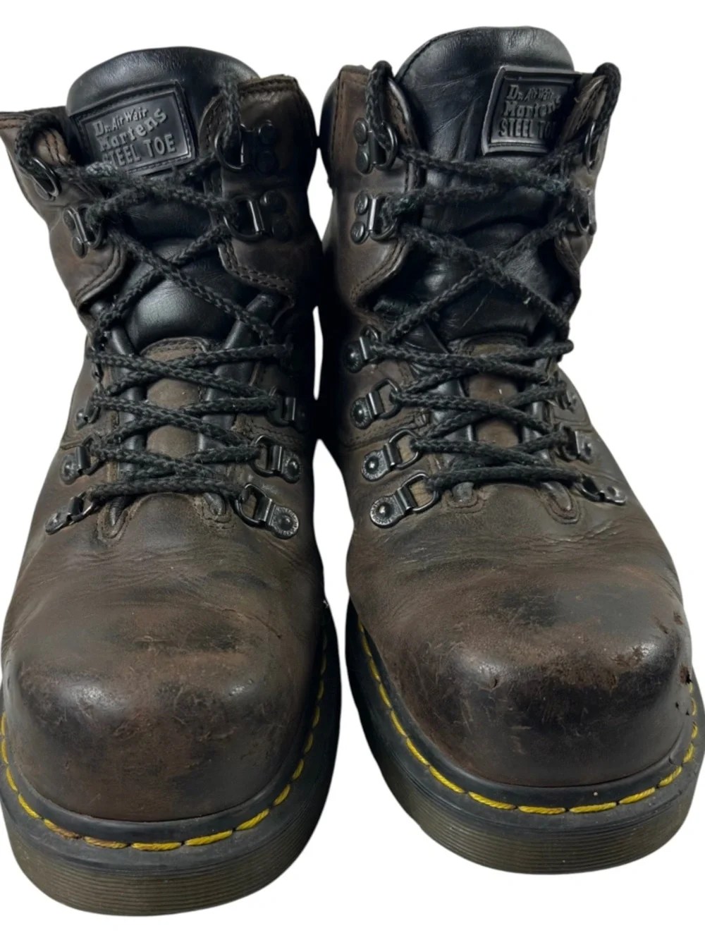 Dr. Martens Steel Toe Work Boots Mens Sz 11 Leather Brown Industrial Safety 8836